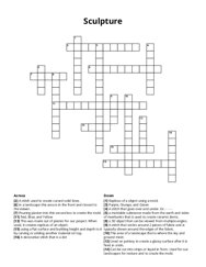 Sculpture crossword puzzle