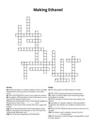 Making Ethanol Crossword Puzzle