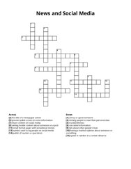 News and Social Media Crossword Puzzle
