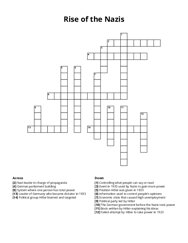 Rise of the Nazis crossword puzzle