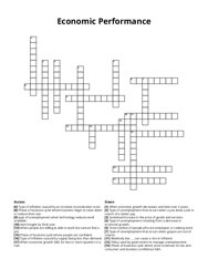 Economic Performance Crossword Puzzle