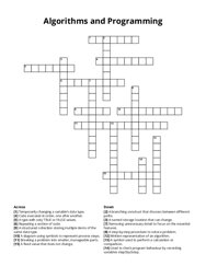 Algorithms and Programming Crossword Puzzle