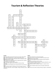 Tourism & Reflection Theories Crossword Puzzle