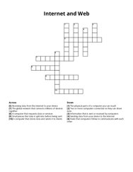 Internet and Web Crossword Puzzle