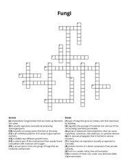 Fungi Crossword Puzzle