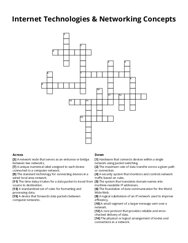 Internet Technologies & Networking Concepts Crossword Puzzle