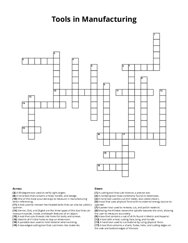 Tools in Manufacturing Crossword Puzzle