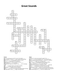 Great Sounds Crossword Puzzle