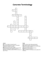Concrete Terminology Crossword Puzzle