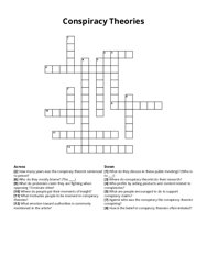 Conspiracy Theories Crossword Puzzle