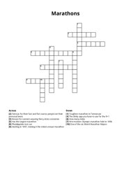 Marathons Crossword Puzzle