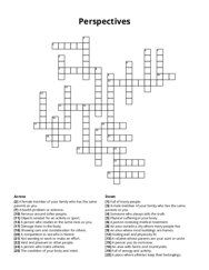 Perspectives Crossword Puzzle