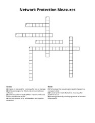 Network Protection Measures Crossword Puzzle