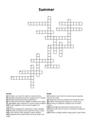 Summer Crossword Puzzle