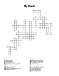 My House Crossword Puzzle