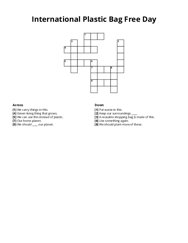 International Plastic Bag Free Day Crossword Puzzle