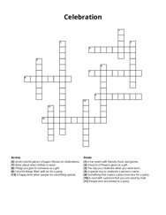Celebration Crossword Puzzle