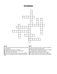 Investor crossword puzzle