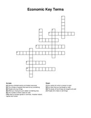 Economic Key Terms crossword puzzle