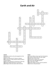 Earth and Air Crossword Puzzle