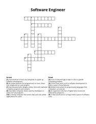 Software Engineer Crossword Puzzle