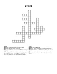 Drinks Crossword Puzzle