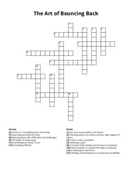 The Art of Bouncing Back Crossword Puzzle