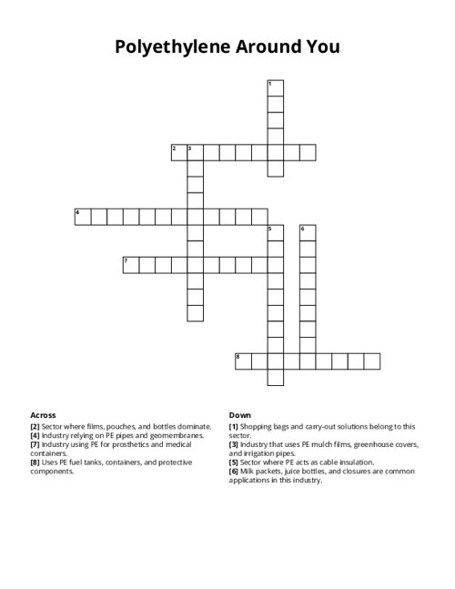 Polyethylene Around You Crossword Puzzle