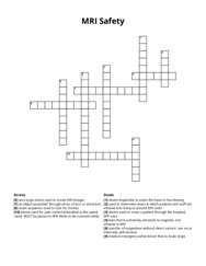 MRI Safety Crossword Puzzle