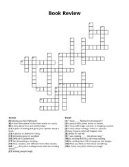 Book Review Crossword Puzzle