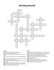 Driving Around Crossword Puzzle