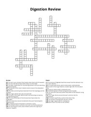 Digestion Review Crossword Puzzle
