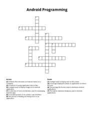 Android Programming Crossword Puzzle