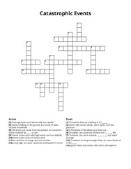 Catastrophic Events Crossword Puzzle