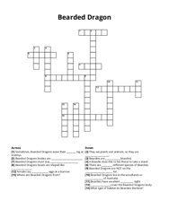 Bearded Dragon Crossword Puzzle