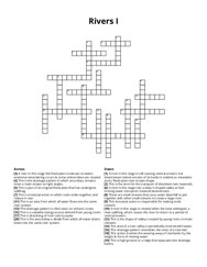 Rivers I Crossword Puzzle