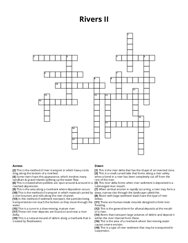 Rivers II Crossword Puzzle