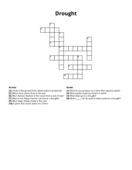 Drought crossword puzzle