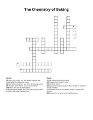 The Chemistry of Baking Crossword Puzzle