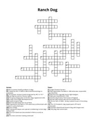 Ranch Dog crossword puzzle