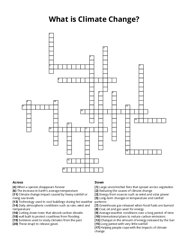 What is Climate Change? Crossword Puzzle