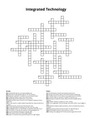 Integrated Technology Crossword Puzzle