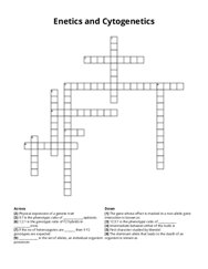 Enetics and Cytogenetics Crossword Puzzle