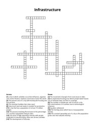 Infrastructure Crossword Puzzle