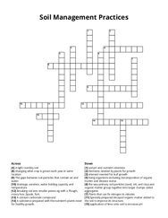 Soil Management Practices Crossword Puzzle