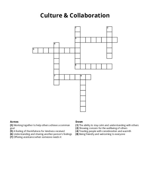 Culture & Collaboration Crossword Puzzle