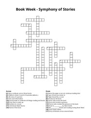 Book Week - Symphony of Stories Crossword Puzzle