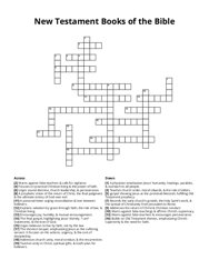 New Testament Books of the Bible Crossword Puzzle