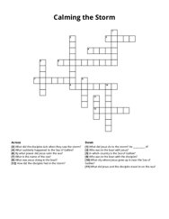 Calming the Storm Crossword Puzzle
