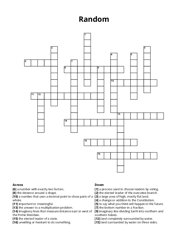 Random crossword puzzle